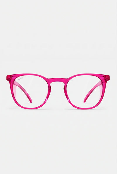 Opticalibr Halo protective glasses in Berry, front view