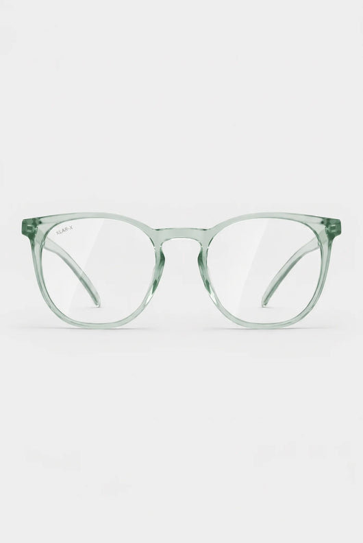 Opticalibr Halo protective glasses in Sage, front view